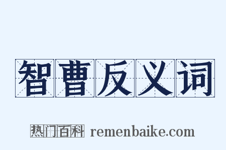 智曹反义词是什么意思的图片